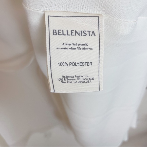 Bellenista Off White Blouse with Back Waist Tie - Picture 6 of 8
